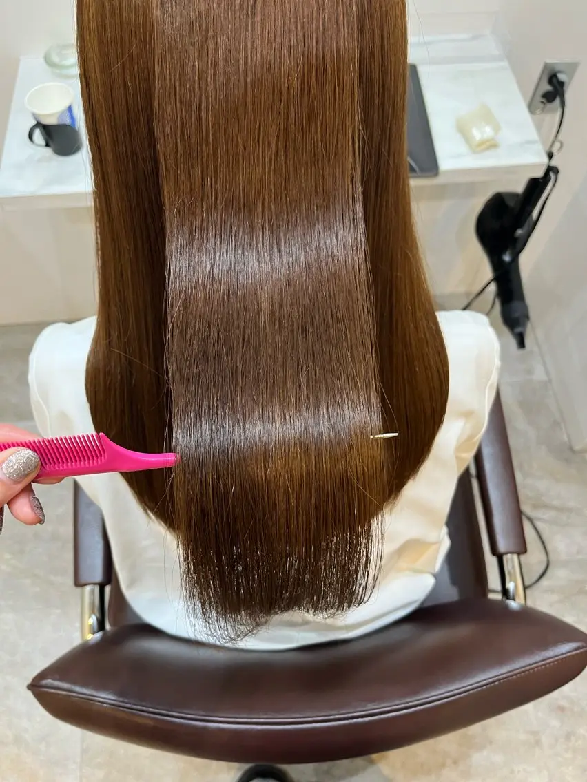 ロング カラー カット ヘアカラー トリートメント 【髪質改善　艶髪】 布川　莉穂のヘアスタイル