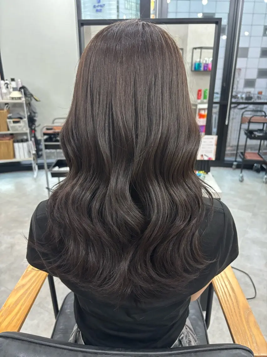 ロング カラー 透明感カラー×顔周り カットhinata♡のヘアスタイル
