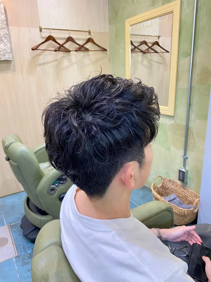 ショート パーマ メンズ メンズパーマ ニュアンスパーマ カット パーマ メンズカット/パーマ 福島区SOSOのヘアスタイル