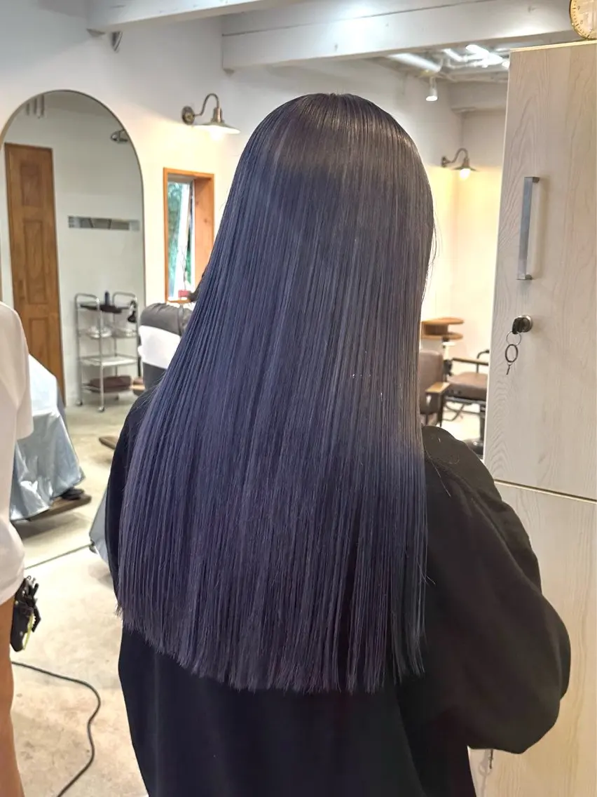 ロング ヘアカラー トリートメント ササキカズマ〻透明感 〻色落ち〻赤み消しのヘアスタイル