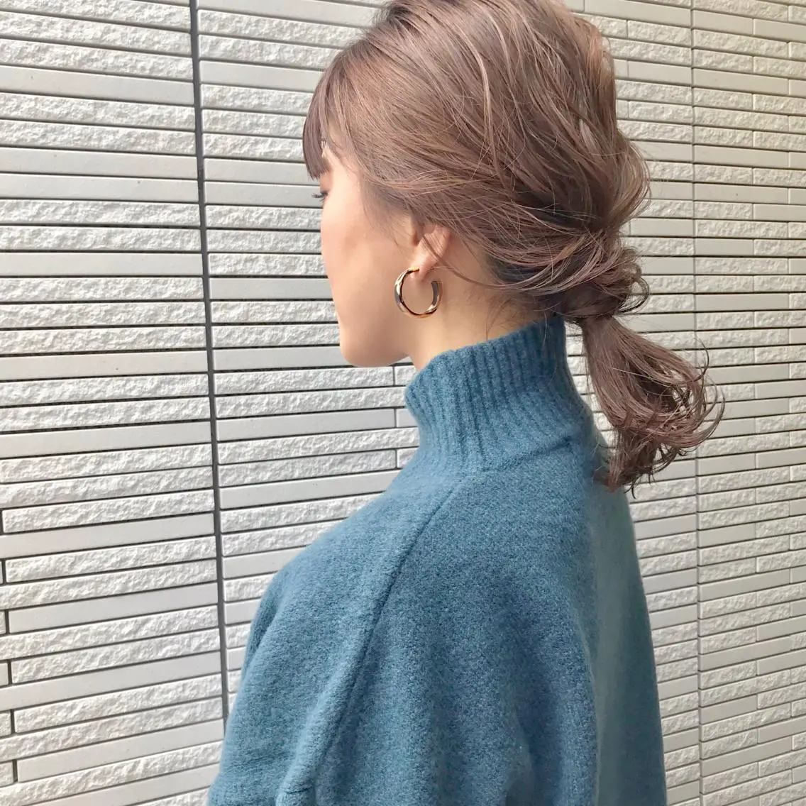 ミディアム カラー ベージュカラー ココアベージュ ハイトーンカラー ショート特化 /天神大名/ハルナのヘアスタイル