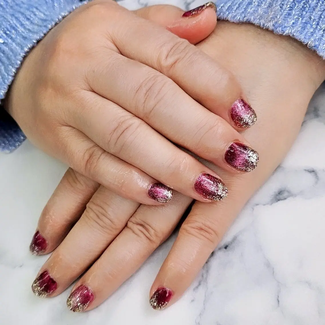 ネイル グラデーション ラメ(グリッター) ラメグラデーション マグネットネイル NailSalon LuireYUUNAのネイルデザイン