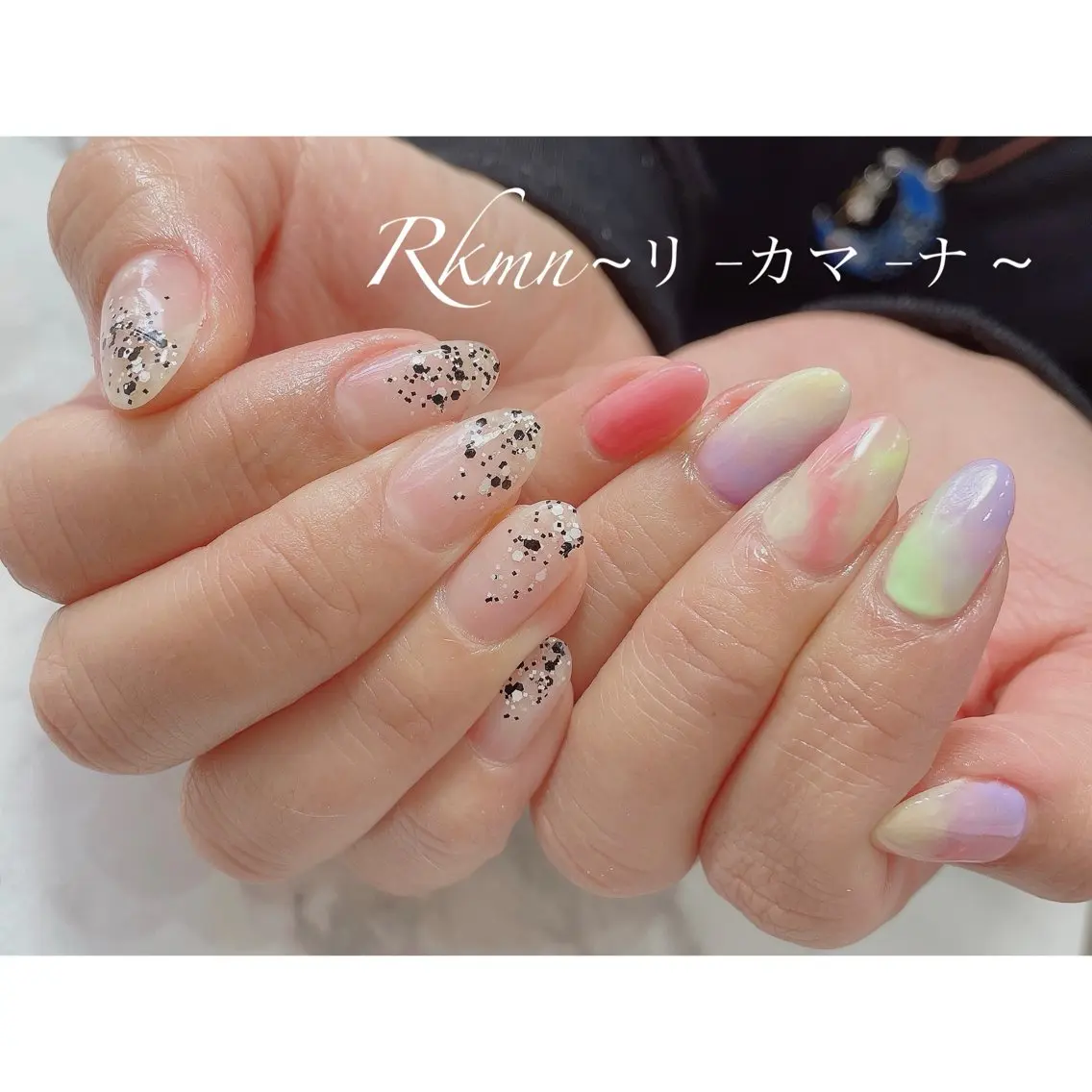 ネイル アートネイル ニュアンスネイル 春ネイル ハンドネイル フットネイル ハンドケア Rkmn ~リ-カマ-ナ~のネイルデザイン
