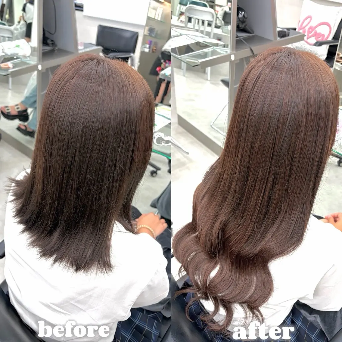 ロング ヘアアレンジ シールエクステ エクステ ヘアカラー エクステ ヘッドスパ エクステ🤎うる艶 カラー┆横浜みいなのヘアスタイル
