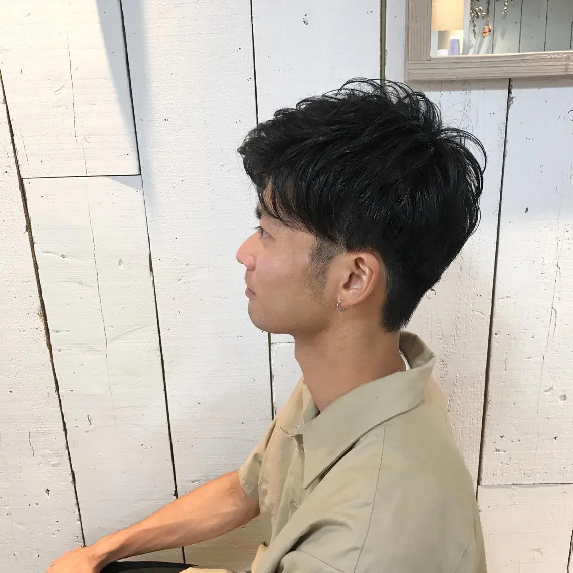 ミディアム パーマ メンズ カット しのはら まどかのヘアスタイル