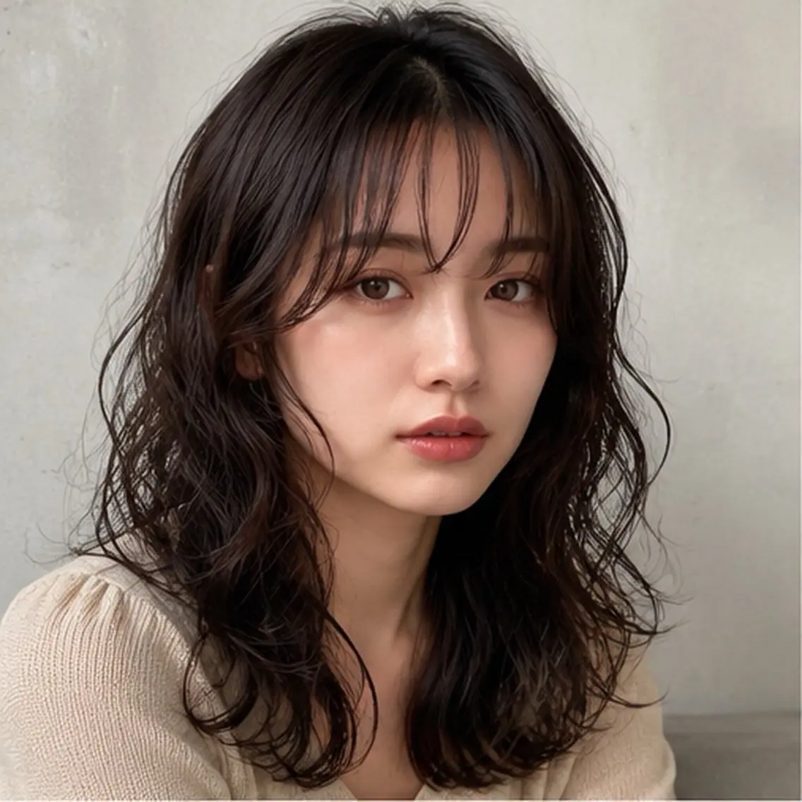 セミロング パーマ よしえ /心斎橋パーマモデルのヘアスタイル