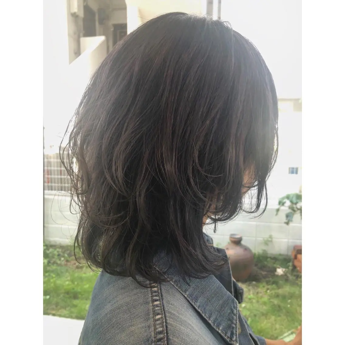 ミディアム カラー ウルフカット 林 梓のヘアスタイル