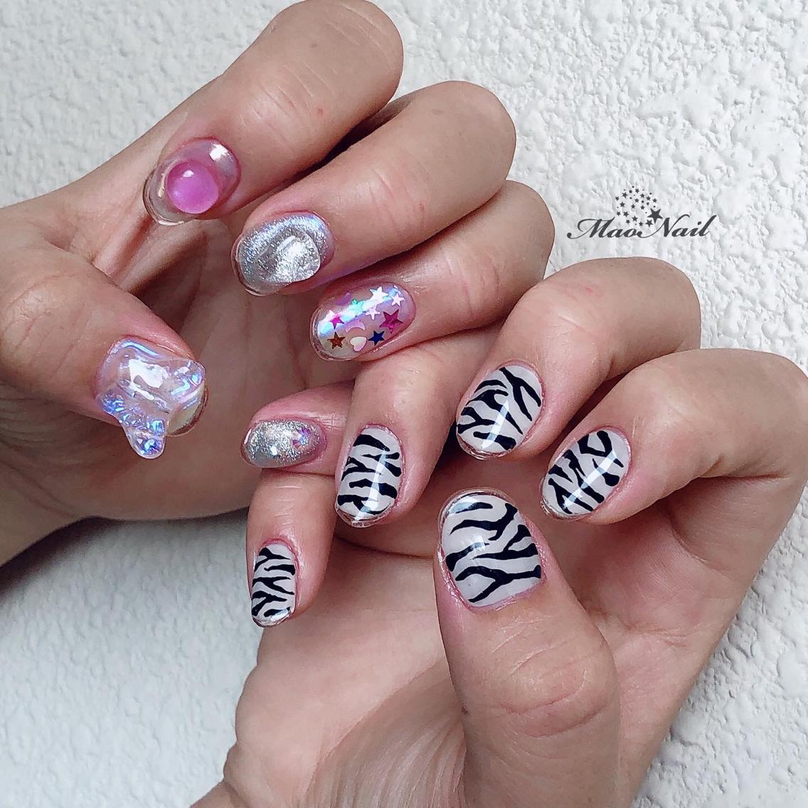 ネイル クリアネイル フレンチネイル ハンドネイル mao nailのネイルデザイン