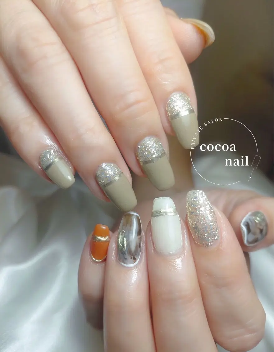 ネイル アートネイル 持ち込み シンプルネイル cocoa nail 　mayaのネイルデザイン
