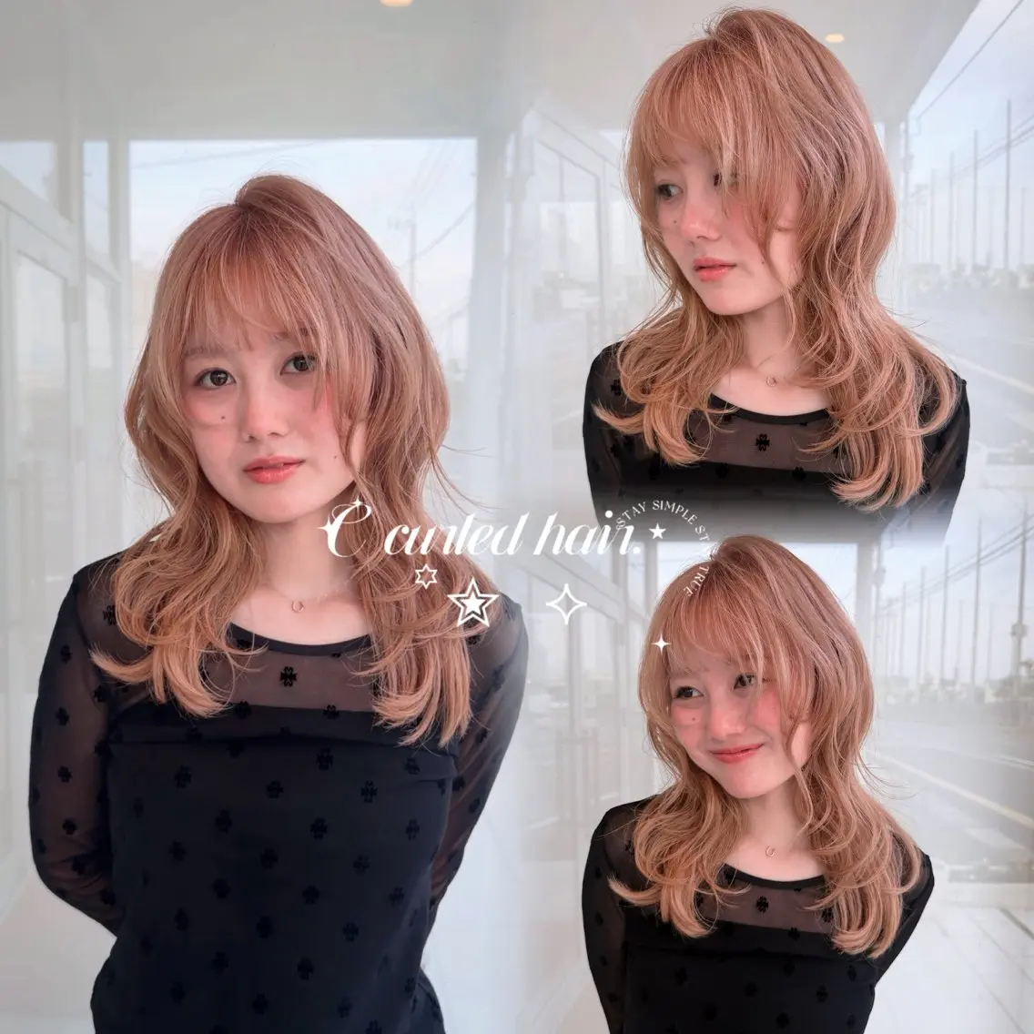 ミディアム カラー ヘアアレンジ ヘアカラー トリートメント ヒナ𓍯 ブリーチ/カラーのヘアスタイル