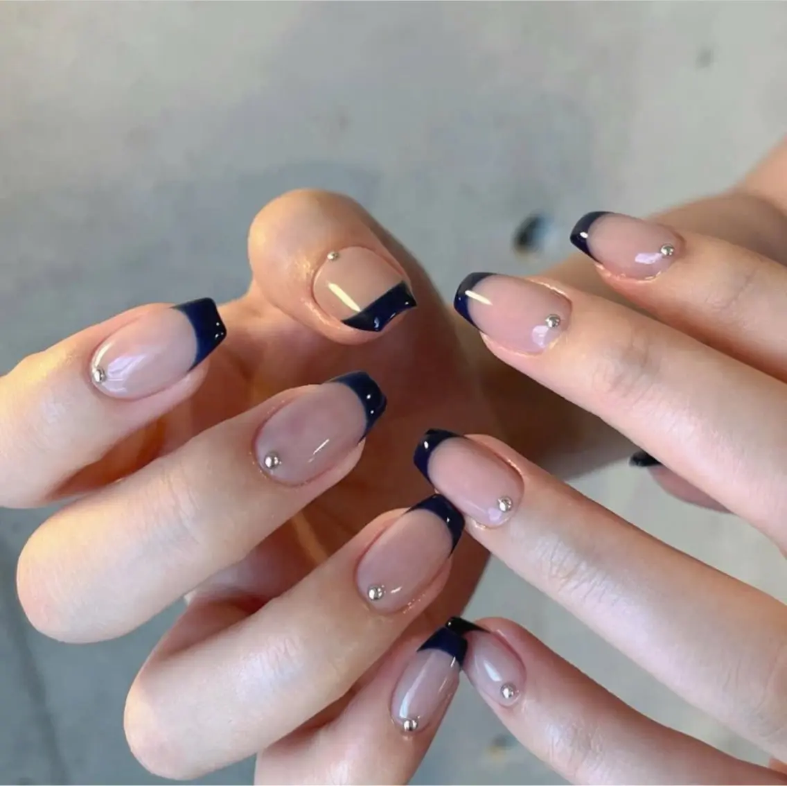 【自爪】】マグネット🧲ミラー🪞フレンチ💅11の写真