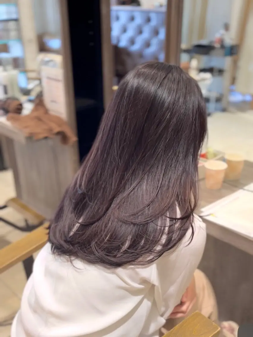 セミロング カラー 高槻No.1🇰🇷 韓国ヘア 橋口陽太のヘアスタイル