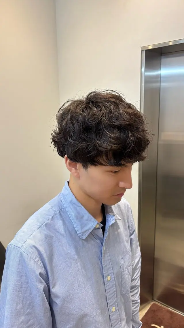 メンズマッシュパーマ×スタイリストカット👦🏻💙✂️の写真