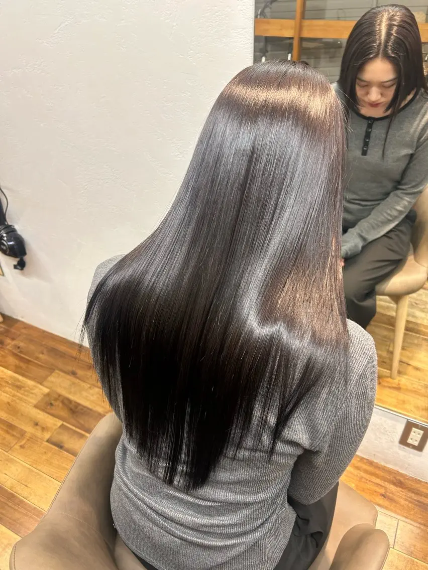 ロング 大阪デザインカラー/ カットモデル募集のヘアスタイル
