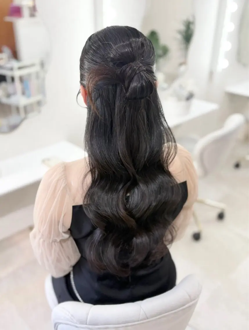 ヘアアレンジ ハーフアップ ヘアセット ヘアセットサロン /上坪愛美のヘアスタイル