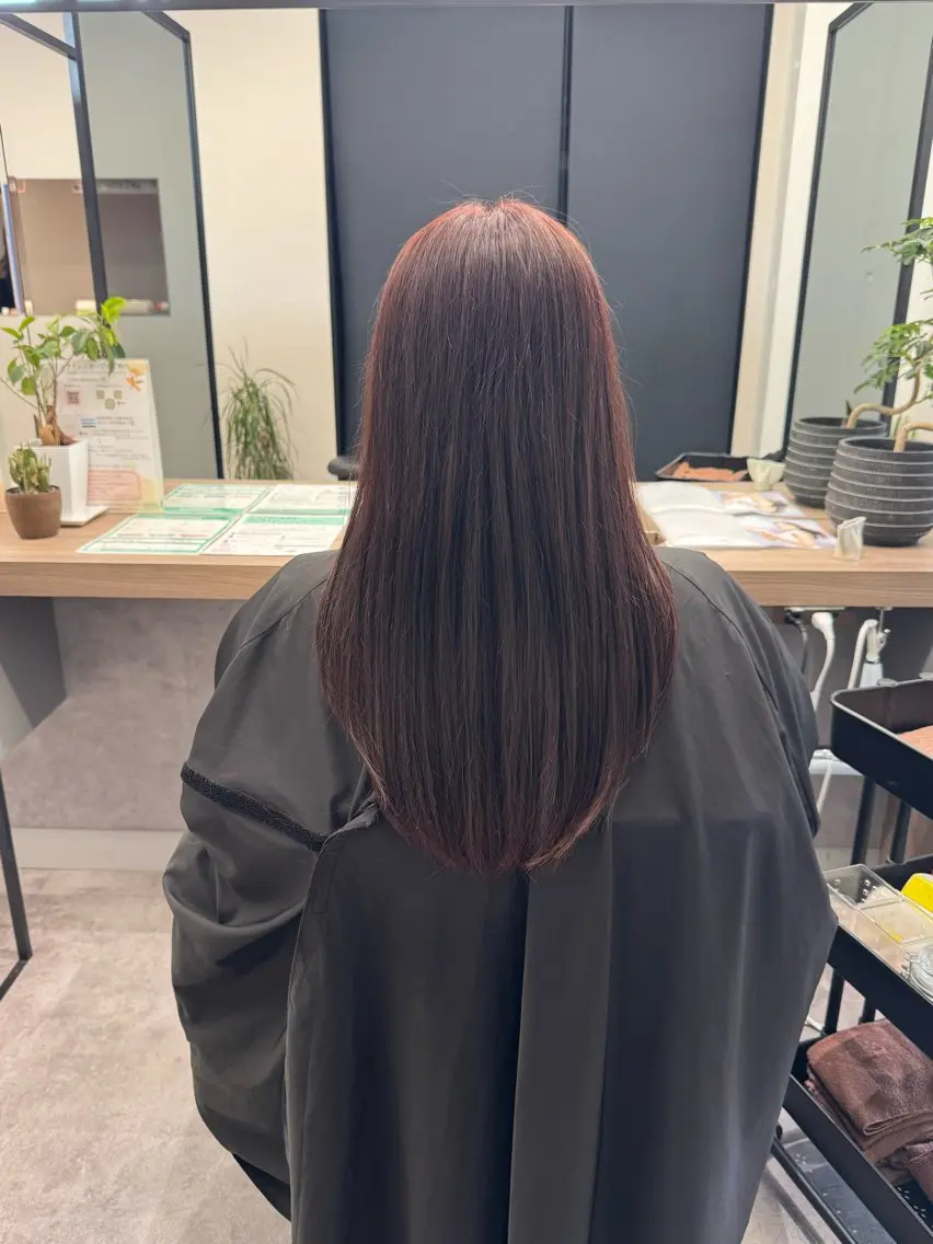 ロング ピンクラベンダー カット ヘアカラー 高橋 廉人のヘアスタイル