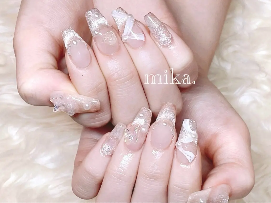ネイル アートネイル ジェルネイル 韓国ネイル パラジェル スカルプネイル Nail&eye Belireのネイルデザイン