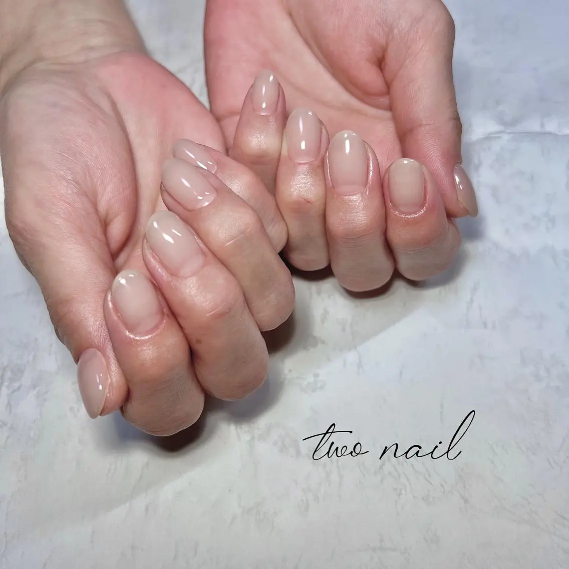 ネイル アートネイル フットネイル ハート ニュアンスネイル ホワイト ハンドネイル two nailのネイルデザイン