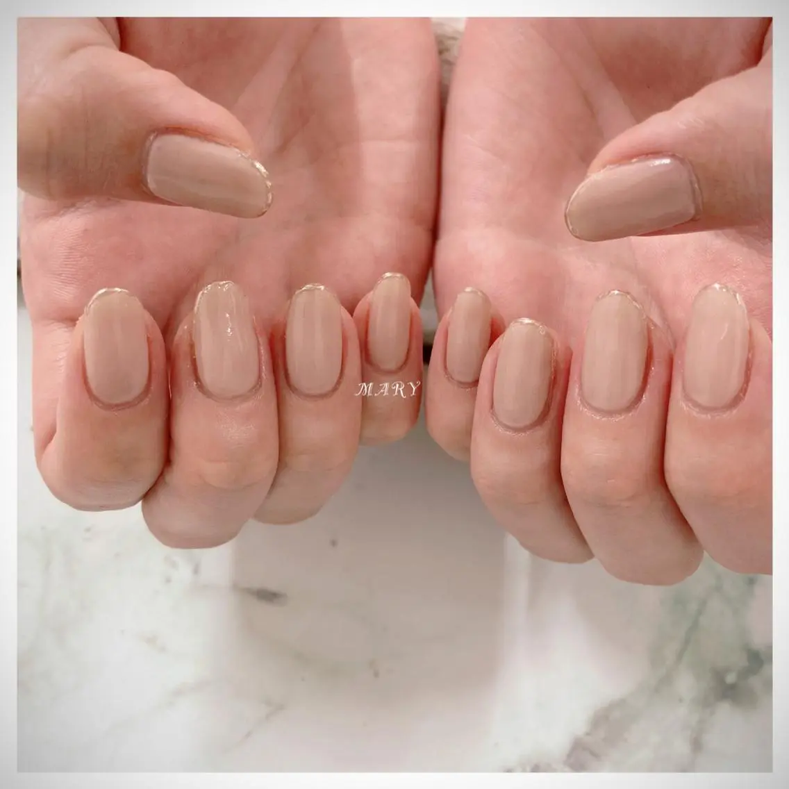ネイル フレンチネイル ミラーネイル ニュアンスネイル オフィスネイル ハンドネイル Mary nail .narumiのネイルデザイン