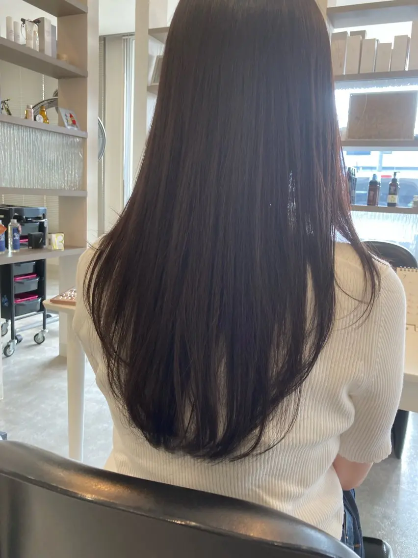 ロング カラー カット ヘアカラー 星野 美沙のヘアスタイル