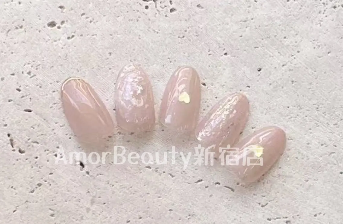 ネイル ハンドネイル Kaka_ パラジェル、長さだしのネイルデザイン
