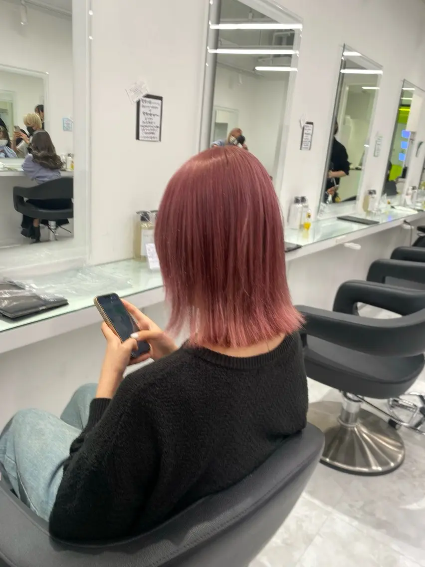 ロング カラー ヘアカラー トリートメント ヘアセット ウルフカットマスター みつきのヘアスタイル