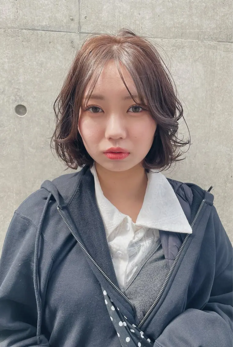 ショート カラー パーマ カット ヘアカラー パーマ トリートメント ボブ／パーマ指名 No. 1🍃れんとのヘアスタイル