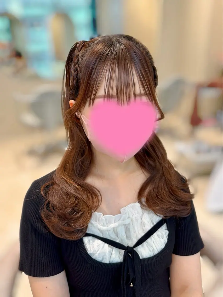 お出かけ前に簡単ヘアセット♡の写真
