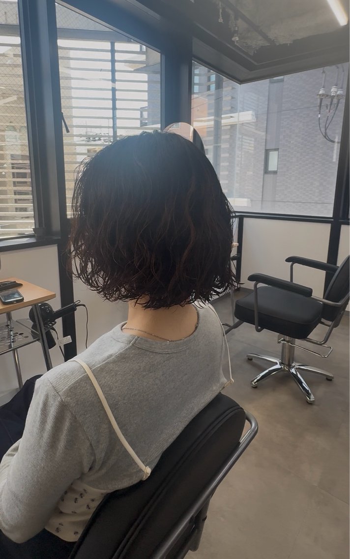 ショート カット パーマ Haruto /ナチュラル艶カラーのヘアスタイル