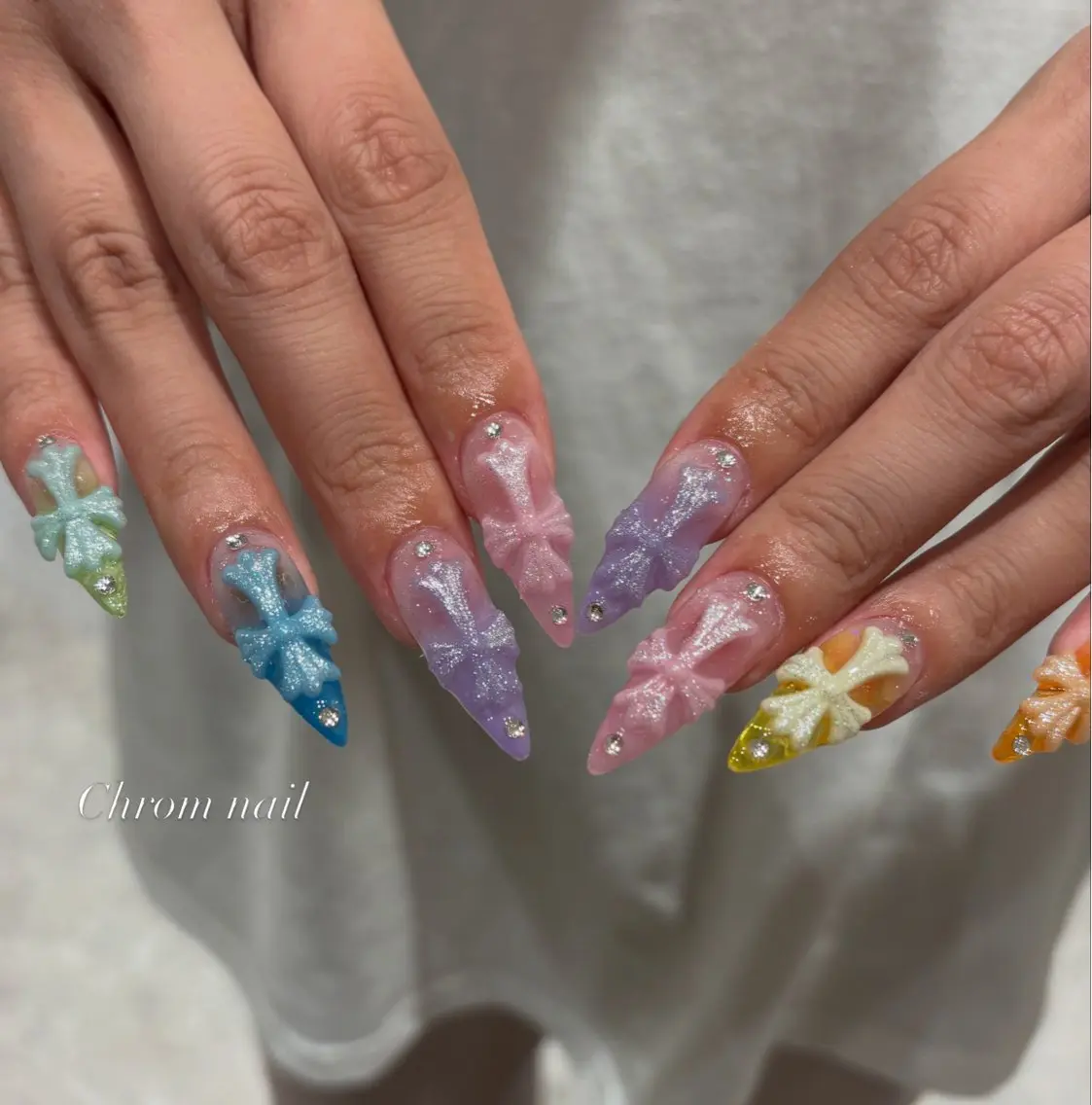 ネイル ハンドネイル パラジェル有/ 長さだし/mahoのネイルデザイン