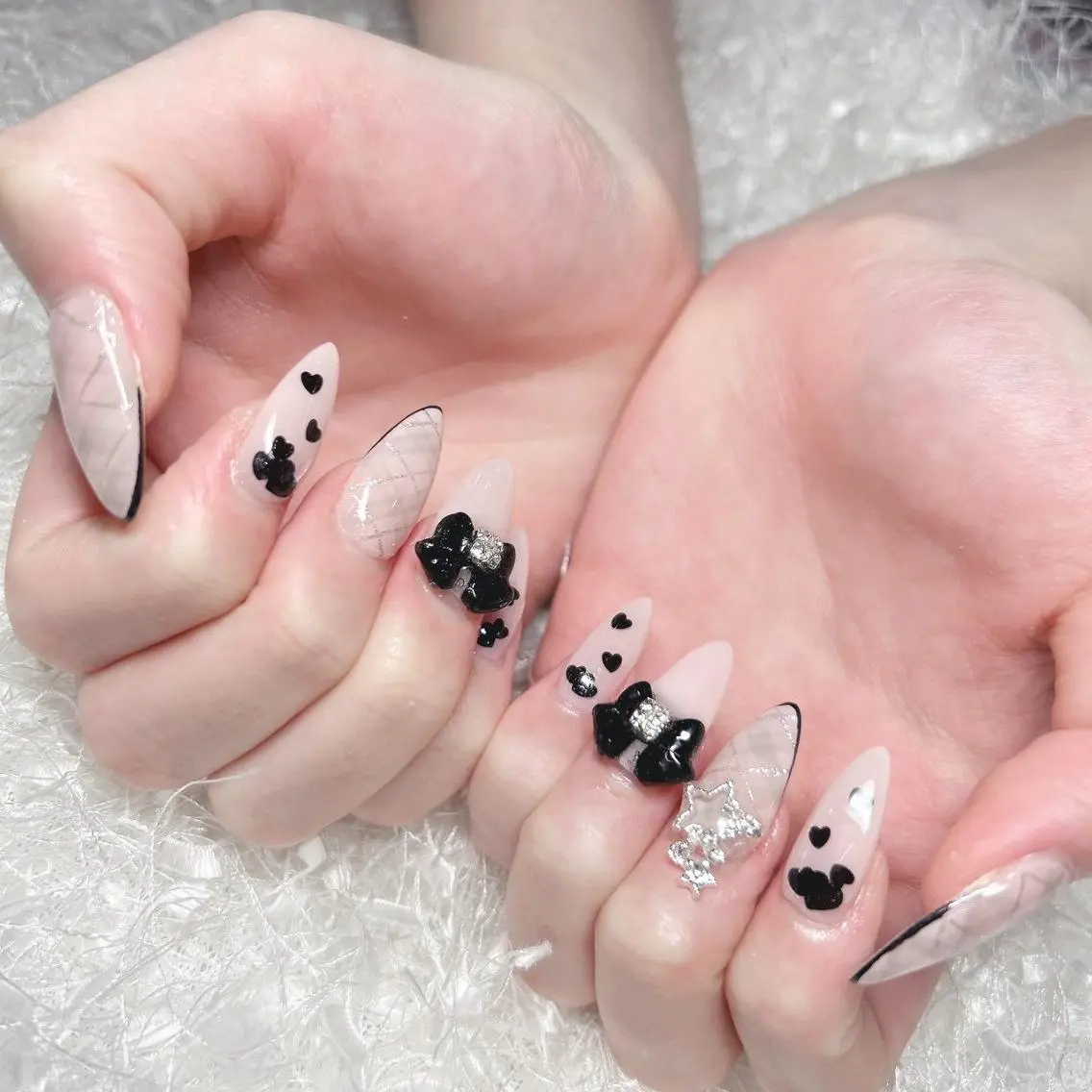 ネイル 長さ出し フレンチネイル ジェルネイル グラデーション 韓国ネイル ハンドネイル Nail&eye Belire 新宿のネイルデザイン
