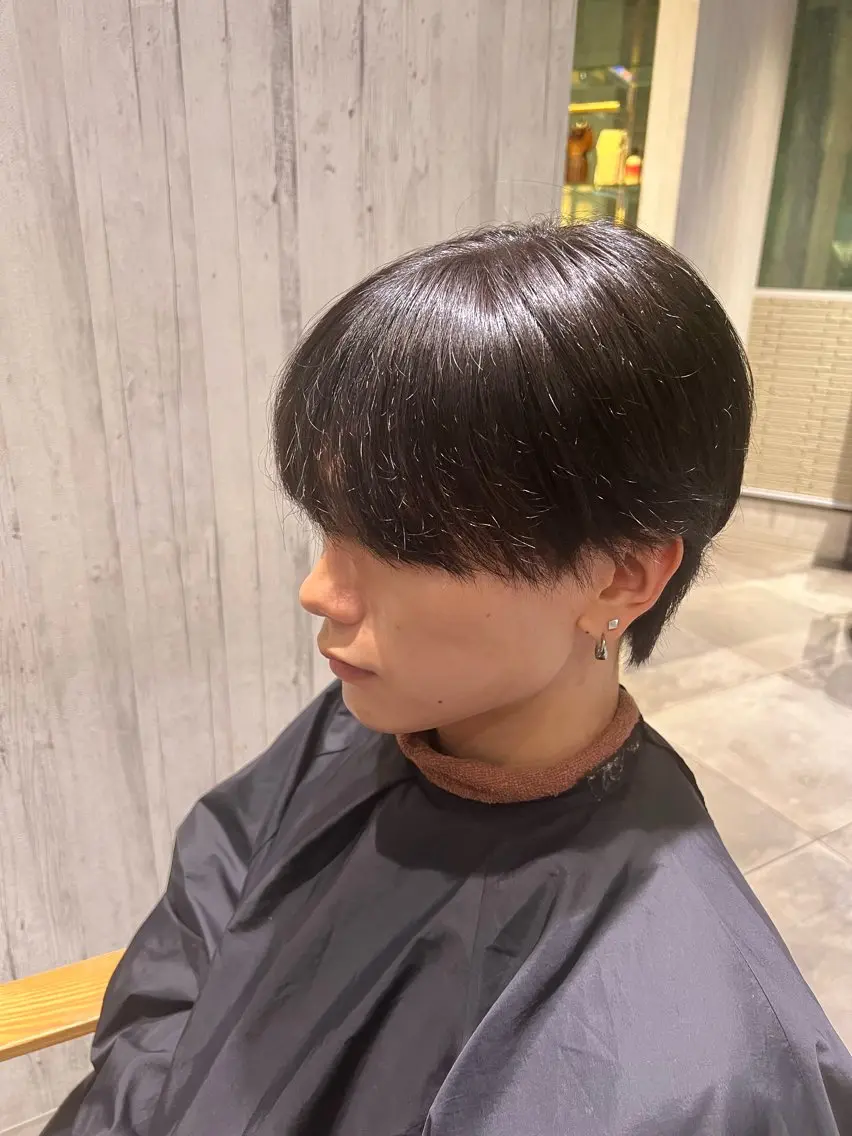 ミディアム カラー メンズ 透明感カラー グレージュ オリーブグレージュ オリーブグレー junya カラーモデル募集中のヘアスタイル