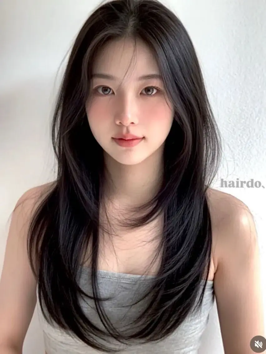 ロング 韓国風ヘア 馬場 彩のヘアスタイル
