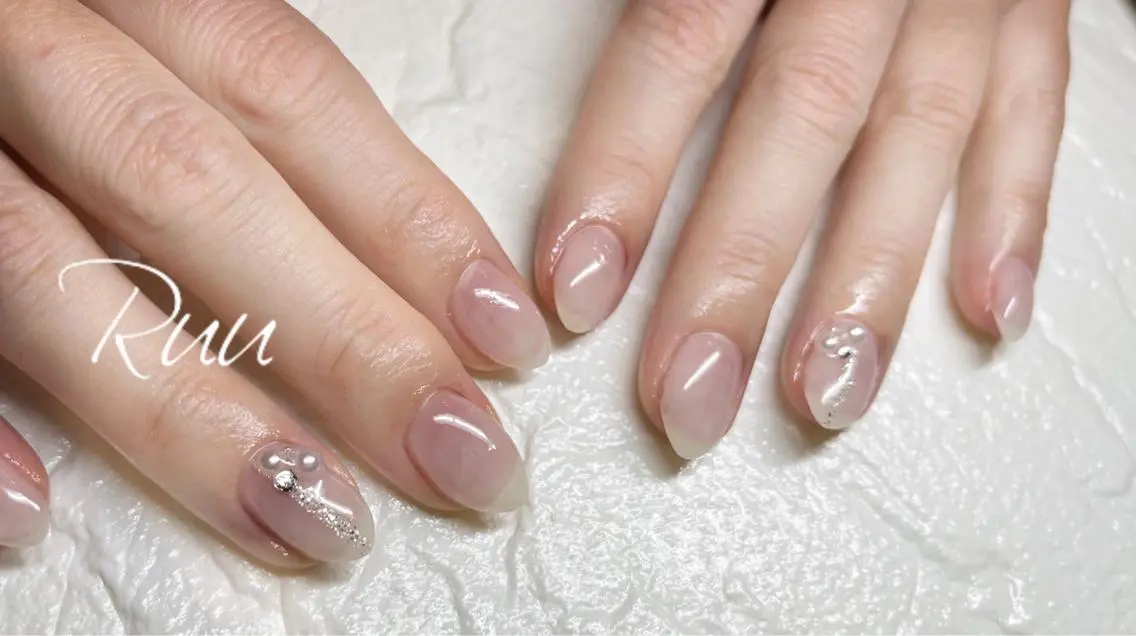 ネイル アートネイル フットネイル フレンチネイル キラキラネイル 韓国ネイル Nail salon Ruuのネイルデザイン