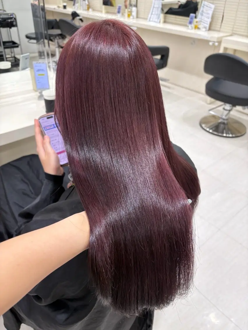 セミロング カラー ヘアアレンジ 🌈くれは🎨デザイ ン🌟ダメージレスのヘアスタイル