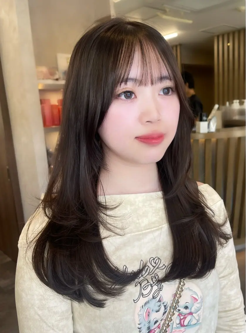 ロング カラー グレージュ レイヤーカット ダブルカラー /まつ毛パーマ🎀のヘアスタイル