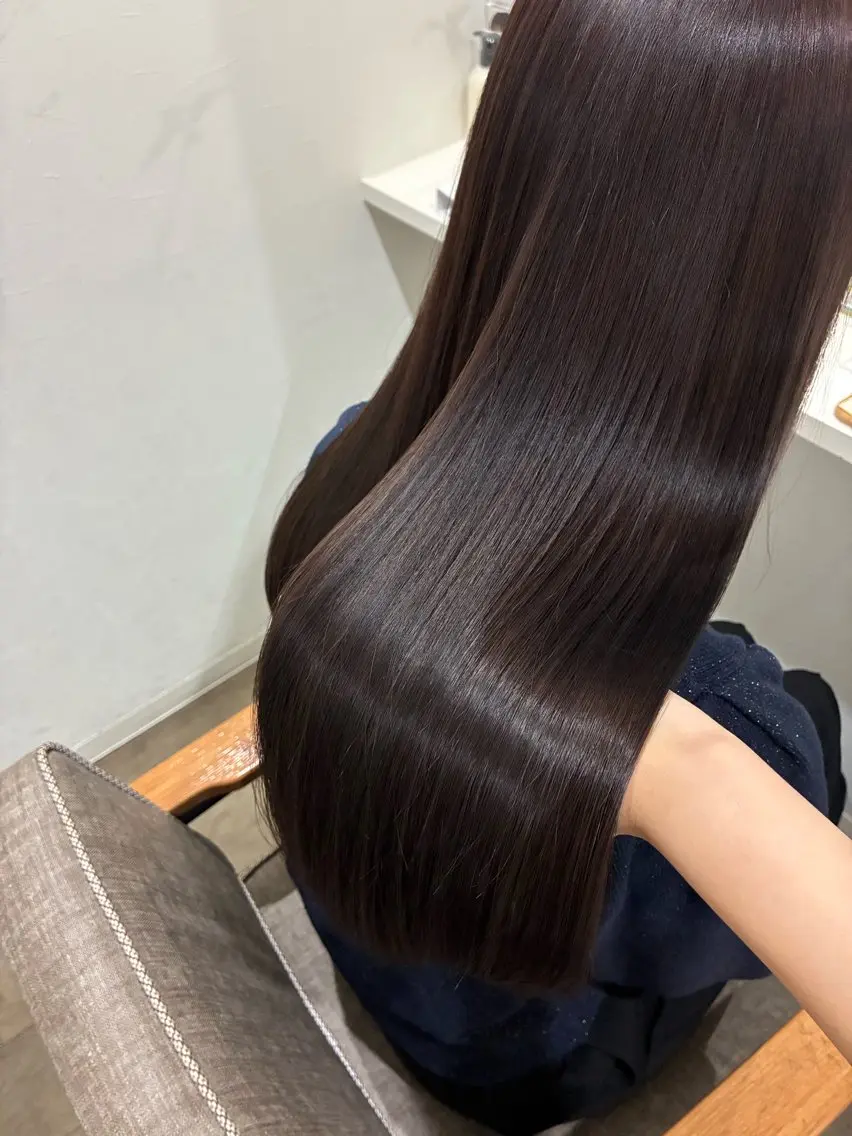 ロング カット ヘアカラー 縮毛矯正 髪質改善/ボブ/梅田 runa_ニュアンスのヘアスタイル