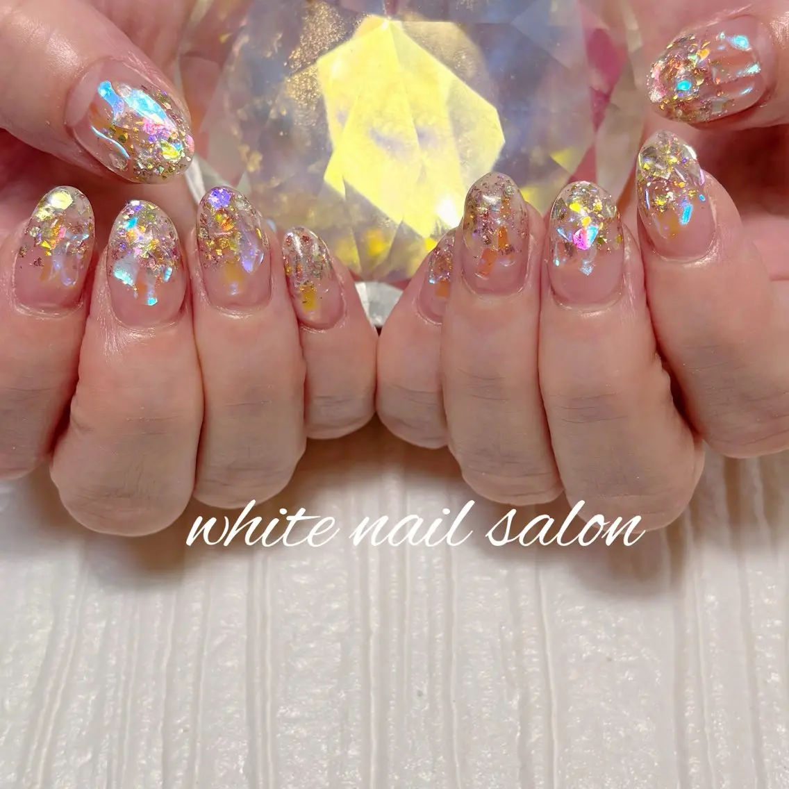 ネイル フットネイル ラメ(グリッター) ハンドネイル white nail salonのネイルデザイン