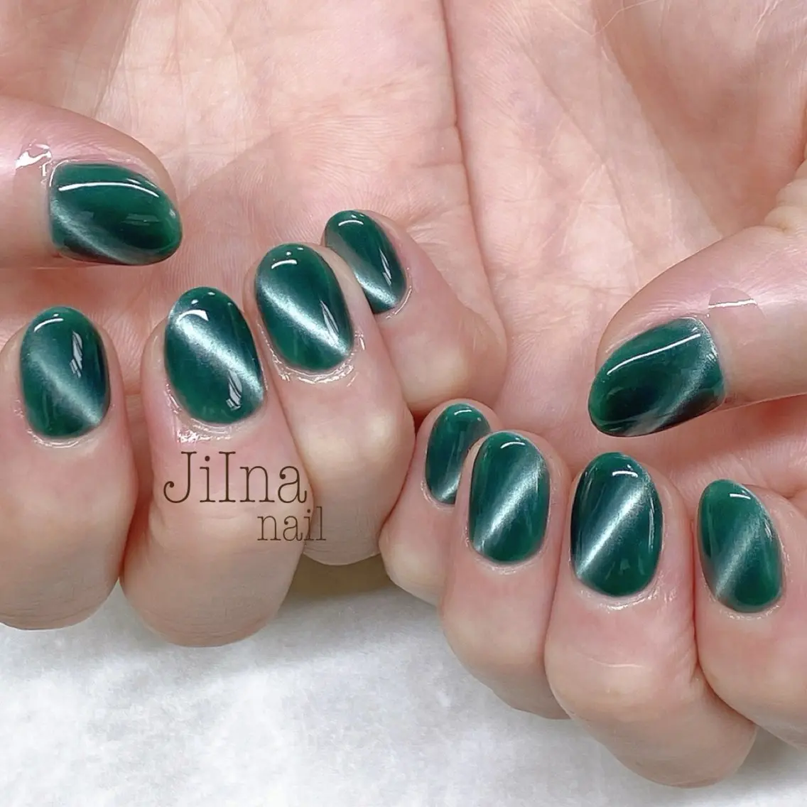 ネイル マグネットネイル マグネットワンカラー ワンカラーネイル JiIna nailのネイルデザイン