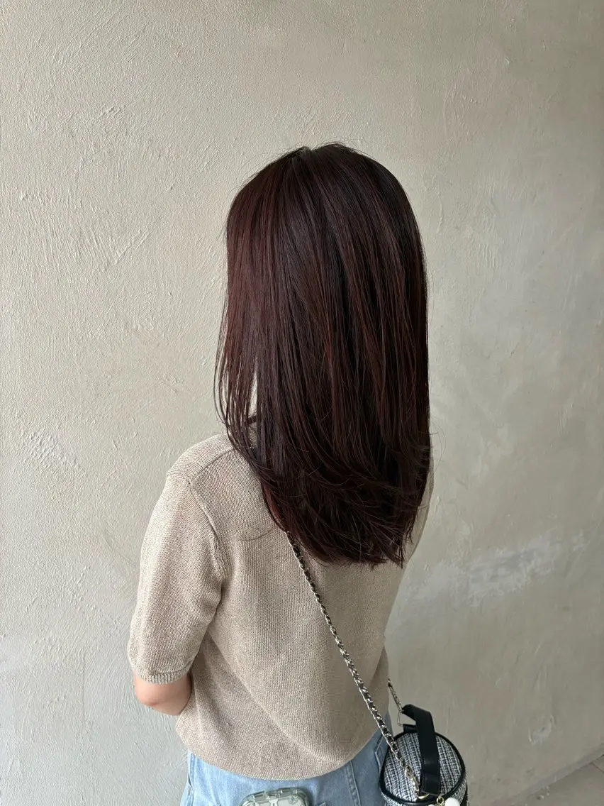 セミロング カラー カット ヘアカラー トリートメント Yucca/ モモコのヘアスタイル