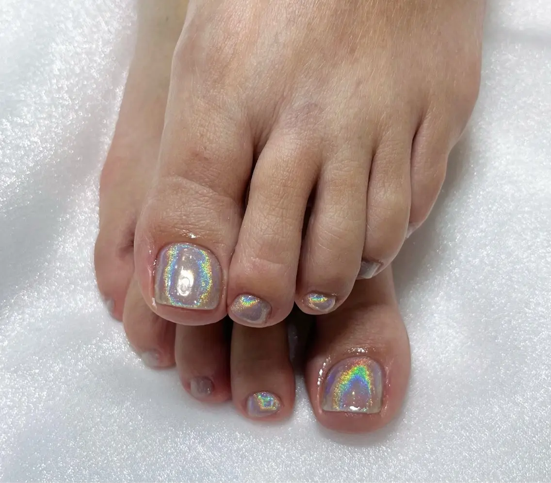 ネイル フットネイル ミラーネイル 🎀Tink 藤沢 🎀堀井愛華のマツエク・マツパデザイン