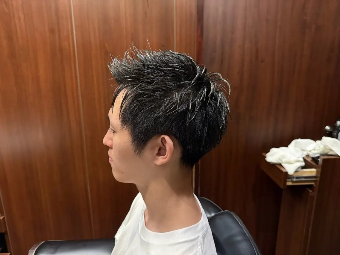 ショート メンズ アップバング ショートヘア 竹村 優のヘアスタイル