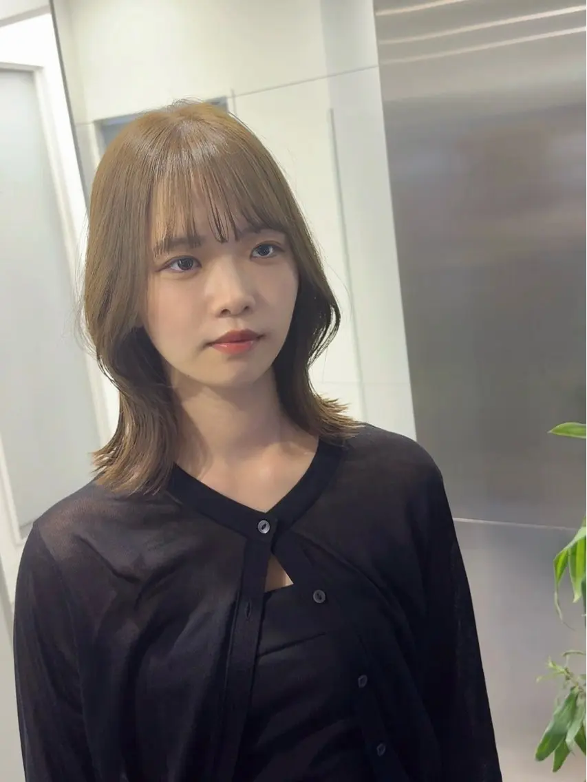 セミロング カラー ボブ レイヤーカット カット ヘアカラー トリートメント 韓国ヘア🇰🇷 スズキのヘアスタイル