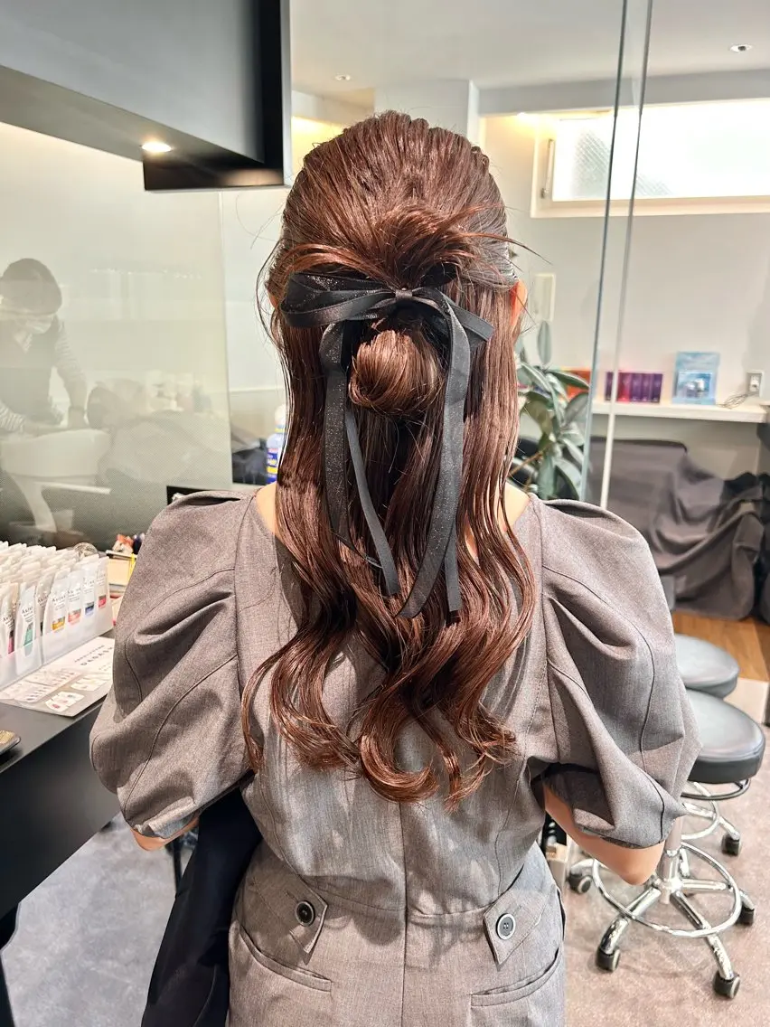 ロング ヘアアレンジ 🎀ヘアセット透明感 /REINA🎀のヘアスタイル