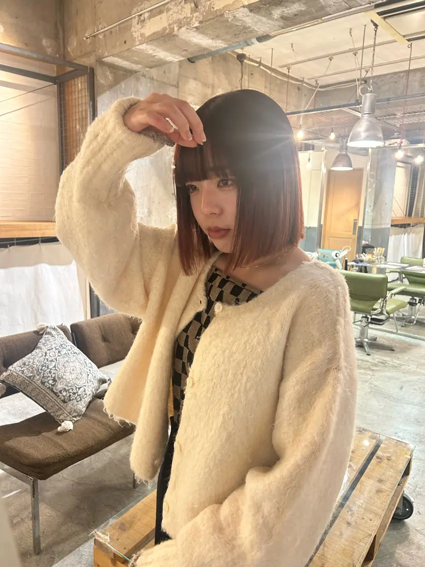 ミディアム カラー ボブ カット 海外レイヤー /NAGISAのヘアスタイル