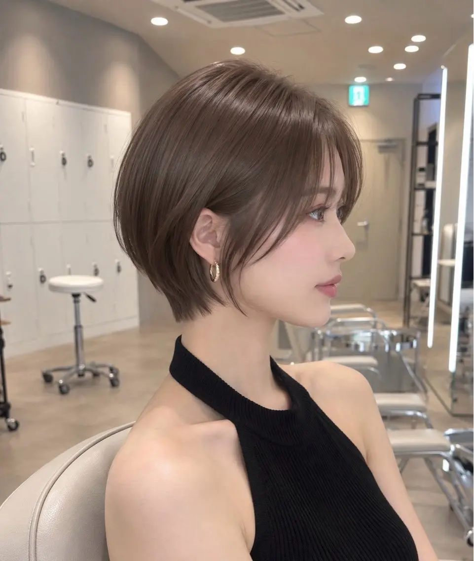 ショート ショートボブ ボブ ショートヘア やまもと ここのヘアスタイル