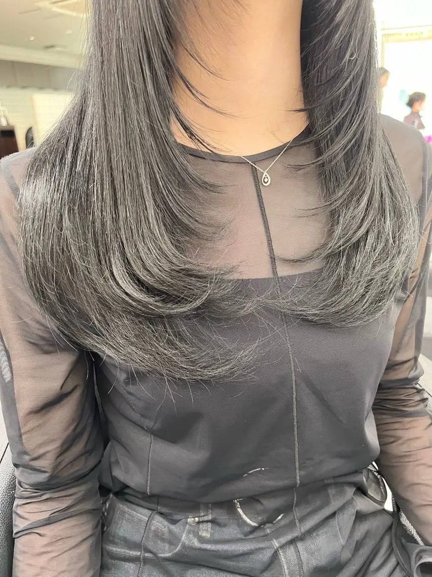 ロング カラー パーマ ヘアアレンジ メンズ 上品＆韓国風 🥀海心🥀のヘアスタイル