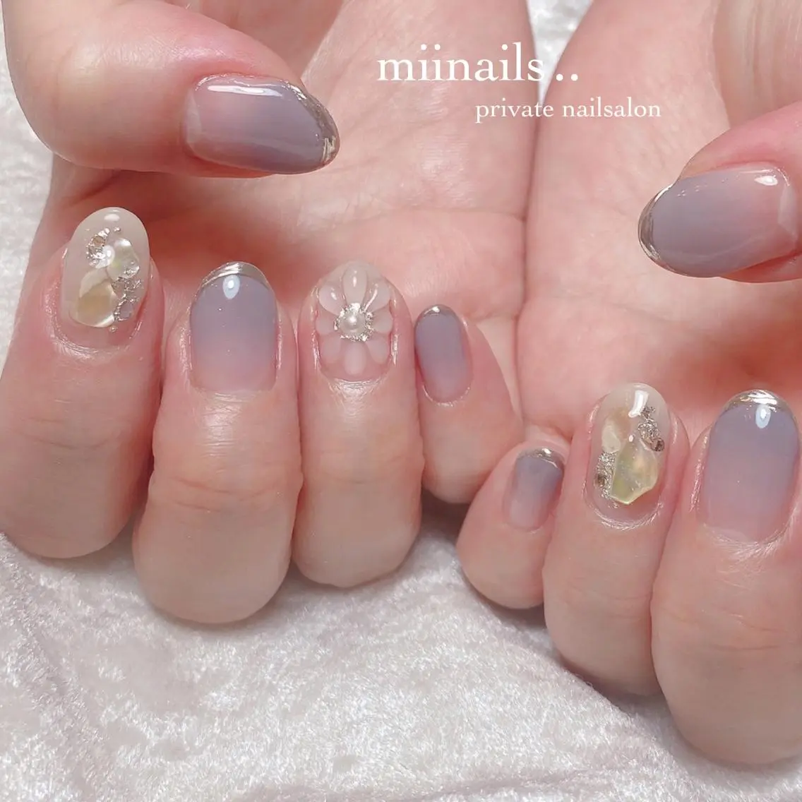 ネイル 韓国ネイル ワンホンネイル ハンドネイル nailsalon miinailsのネイルデザイン