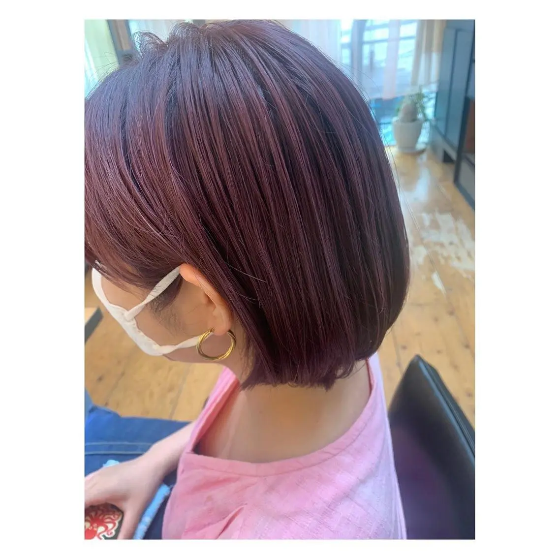 カラー ピンクカラー Lagom なかだのヘアスタイル