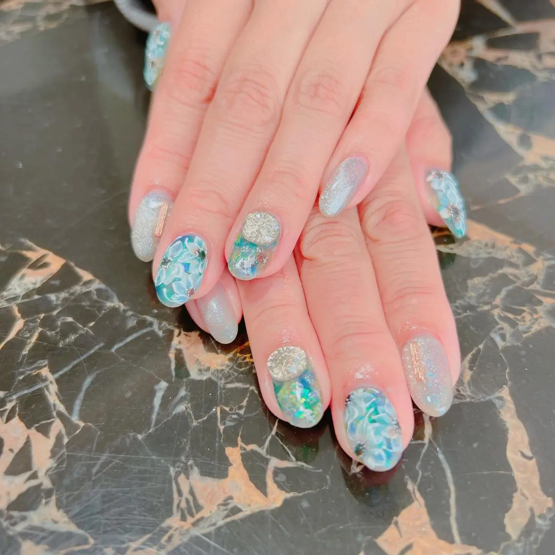 ネイル フラワーネイル ハンドネイル たきぐち みちこのネイルデザイン